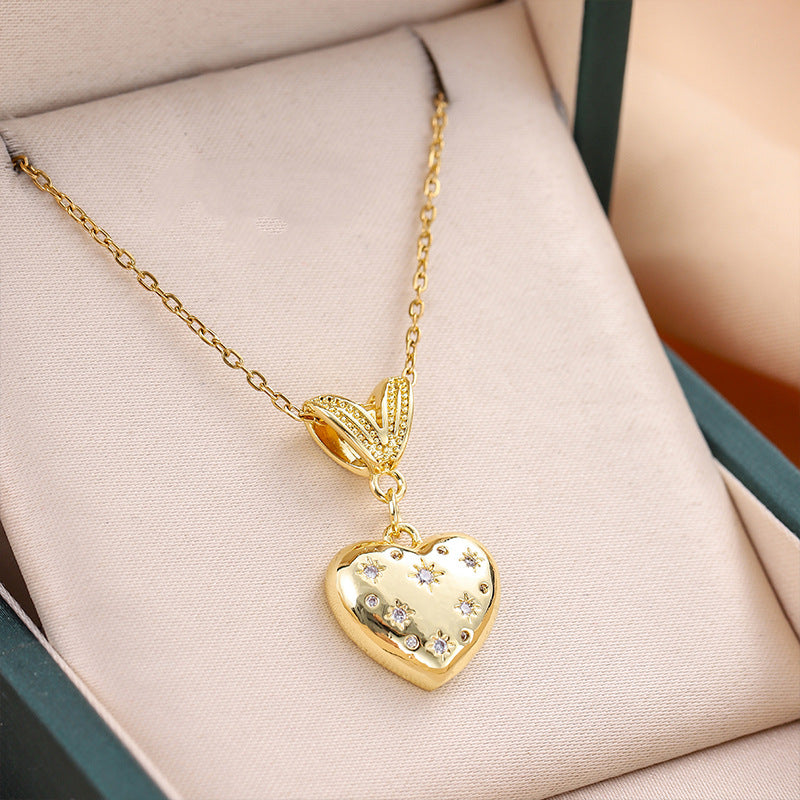 ❤️ Luxury Zircon Heart Pendant Necklace