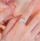 Luxury Pearl Zircon Open Ring – Gold Adjustable Ring